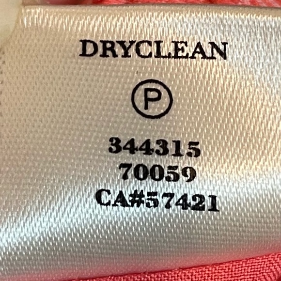 *Ann Taylor Sz 4 Sleeveless Apricot/Orange and White Lace Look Sheath Dress - Picture 11 of 12